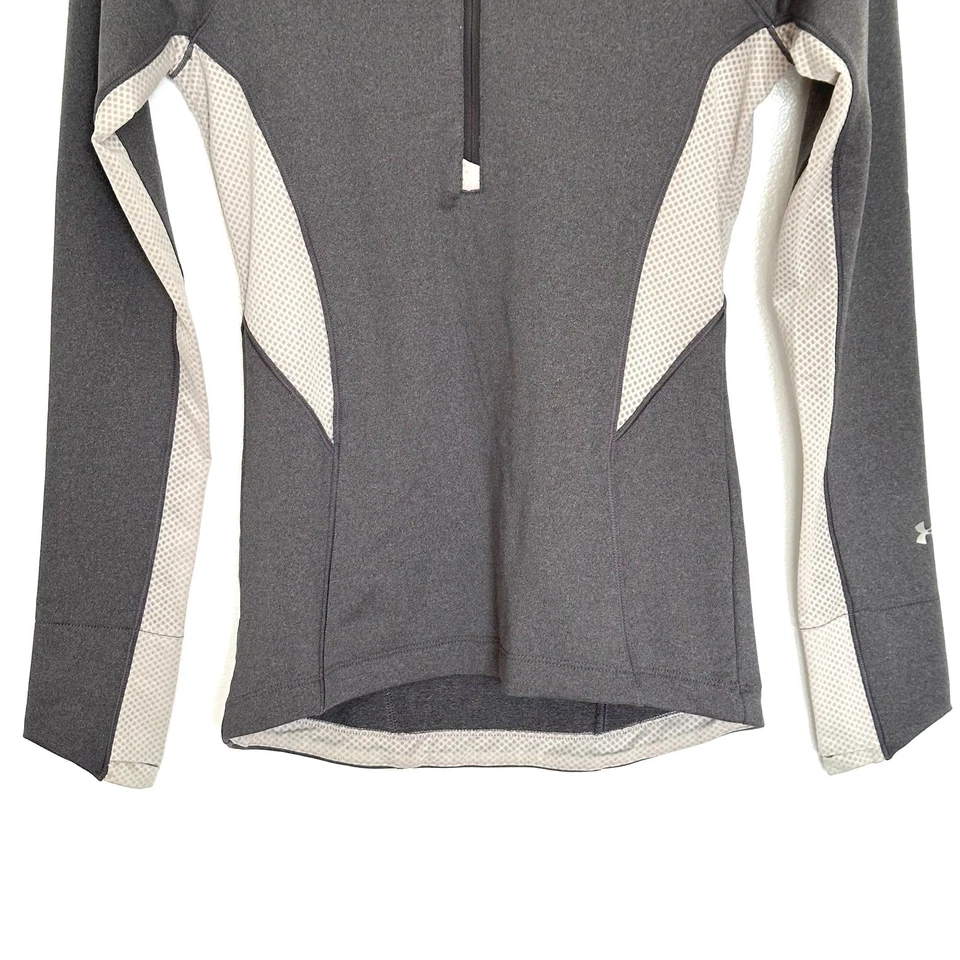 Camisa deportiva Under Armour para mujer XS gris cuarto cremallera manga larga Foto 4 de 4
