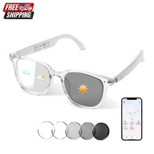 Smart Glasses for Women Men, Bluetooth Audio Glasses with Color-Changing Lenses,