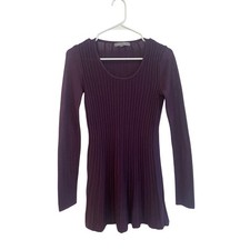 Knit purple long sleeve dress 