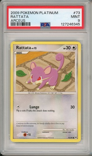 Rattata graded PSA 9 for sale on eBay