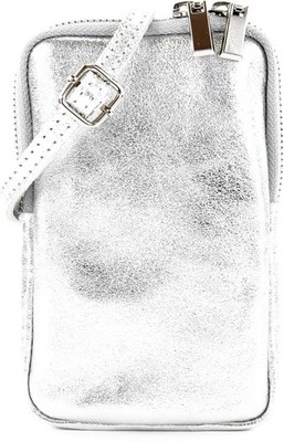 modamoda de T197 Damen Leder Umhängetasche Handytasche 6,7'', handmade in Italy