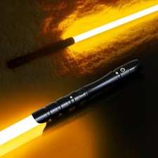 Dueling Lightsaber Metal Hilt Loud Sound LED Light Sabers black hilt, Orange
