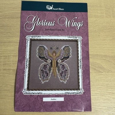 Glorious Wings  AMBER  Just Nan Cross Stitch Kit NEW (Package Open) JNGW03