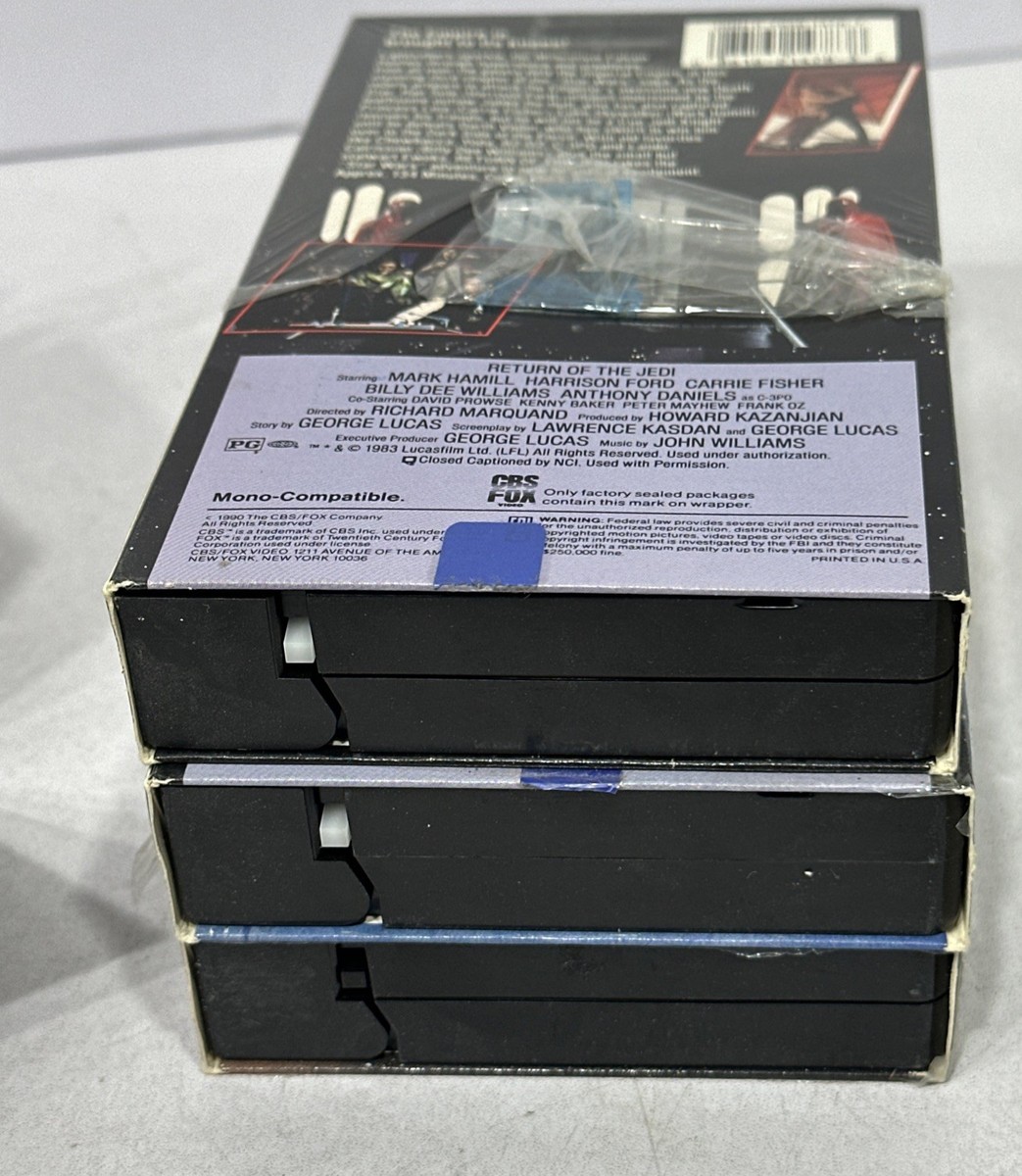 VTG 1990 Star Wars Trilogy CBS/FOX Original Theatrical Release VHS