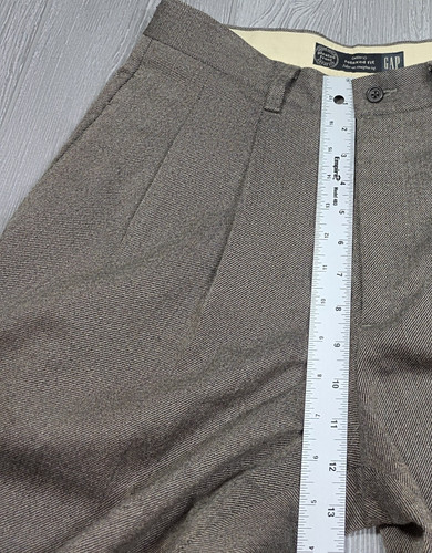 Vtg GAP Wool Pleated Trousers Brown 30x29 High Rise Cuffed Wool Herringbone by GAP, $49.97 - Photo 12