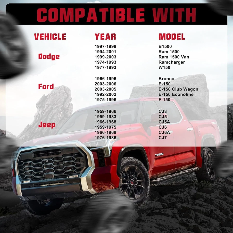 4x 2 Inch 5x5.5 5x139.7 Wheel Spacers 1/2"x20 For Jeep CJ6 1959-1975 - Image 3 of 4