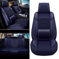 Car Seat Covers 5-Seats  for BMW PU leather Cushion MH111 Blue