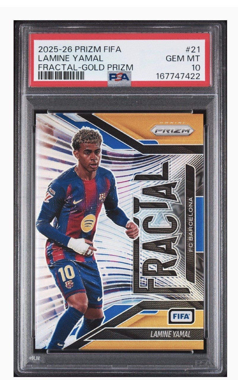 Lamine Yamal FIFA Prizm Fractal True Gold /10 PSA 10!