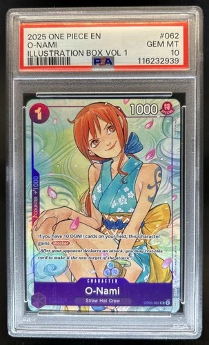 2025 One Piece Illustration Box Volume 1 O-Nami #OP05-062 PSA 10 GEM MINT