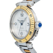 Cartier Pasha 2378 W31035T6 Auto 18k YG Two Tone Silver Dial Men's Watch 38mm 3