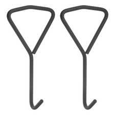 2pcs 9.8" Manhole Hook for Manhole Covers Storm Drain Cover Carbon Steel Black