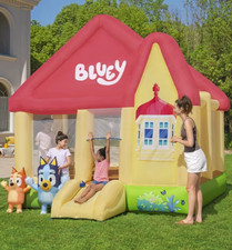 Bluey Kids Inflatable Mega Bouncy House with Slide Outdoor Indoor Toy with Blowe
