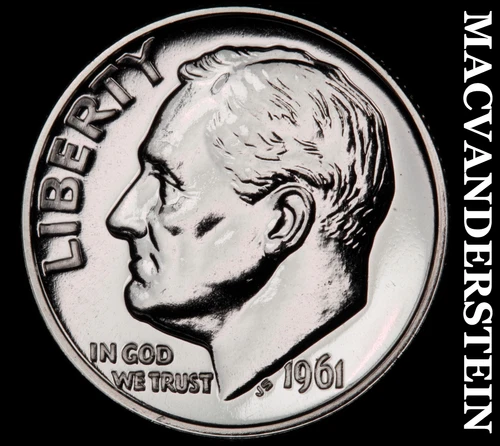 1961 Roosevelt Dime- Silver- Choice Gem Proof Luster No Reserve  #J2705
