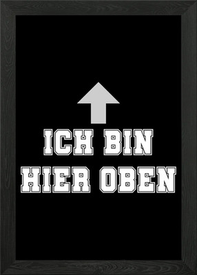 I Am Here Funny Point Gerahmtes Wandbild Poster Leinwanddruck Bild