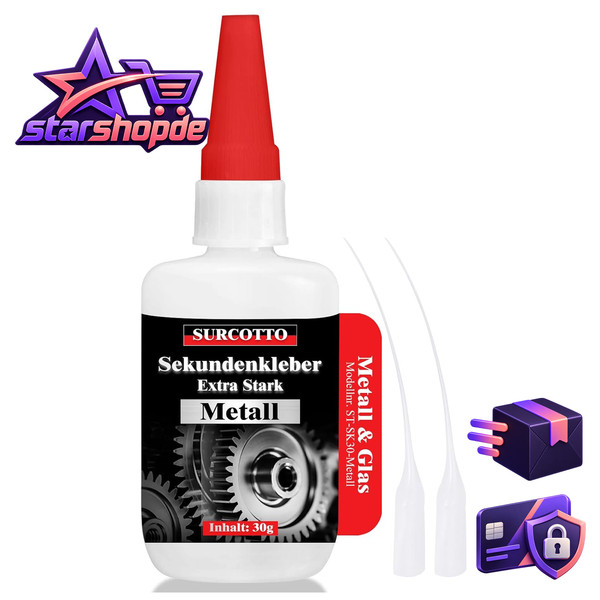 Sekundenkleber Metall 30G Extra Stark Wasserfest HitzebestäNdig FlüSsig-image