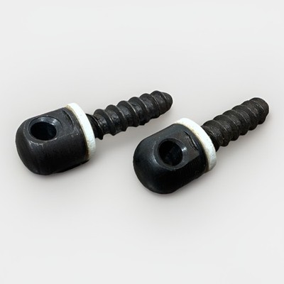 Pair 2 Uncle Mike's 3/4'' Wood Screw Rifle Gun Sling Stock Swivel Stud Base Black