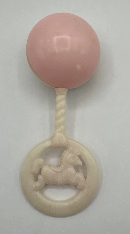 Payaso Sonajero Bebé Vintage Los Primeros Años 1976 Rojo Blanco Azul Bebé Juguete Cara Roja Foto 4 de 4