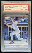 1991 Fleer Ultra Update Juan Gonzalez #U-55 Rangers PSA 9