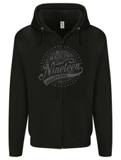 Distressed 38th Birthday Made In 1985 Mens Zip Up Hoodie