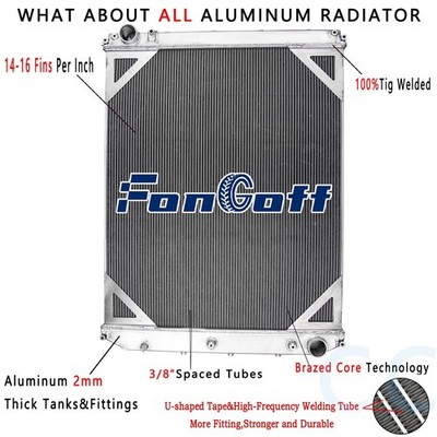 3 Row Aluminium Radiator For 2008-2018 Volvo VAH VHD VNM VNX VNL Mack CXU Vision