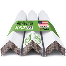 Extra-Wide 48" x 3" x 3" Reinforced Cardboard Edge Protectors Pack of 24 ...