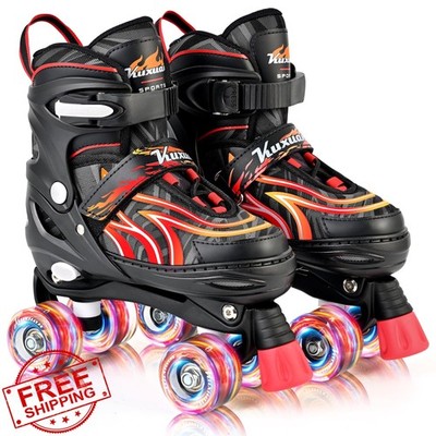 Kuxuan skates Red Small Roller Skates