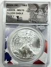 2021-W $1 American Silver Eagle ANACS MS70 Type I West Point 1 oz Fine US Coin