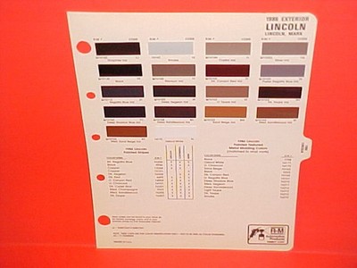 1986 LINCOLN CONTINENTAL GIVENCHY MARK VII LSC TOWN CAR SIGNATURE PAINT CHIPS 86