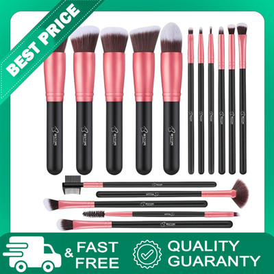 16-Piece BESTOPE PRO Makeup Brush Set Foundation Eyes Face Powder Synthetic