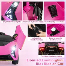 Kids Lamborghini Licensed 12V Ride-on Car 4WD Sports Toy Car