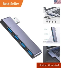 Compact USB Hub Splitter with 1 USB 3.0 & 3 USB 2.0 Ports - Slim Aluminum Design
