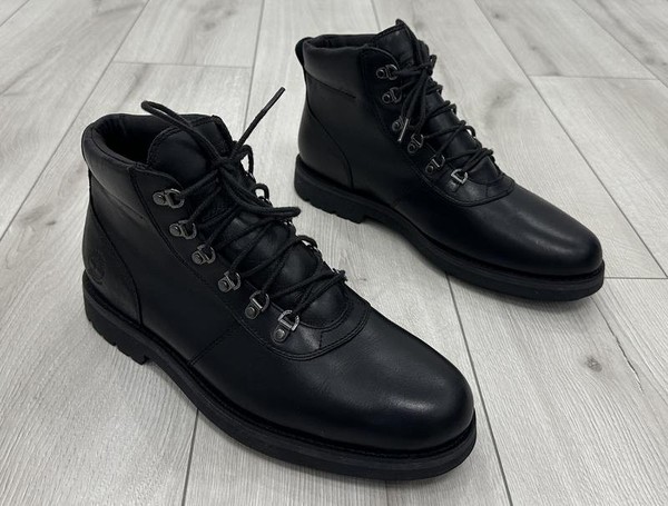 Men Timberland Boots Black Leather 44.5