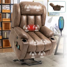 Large Power Lift Electric Recliner Chair with Extended Footrest for Big Tall Man