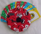 Handmade Cd's DOG RED  Fabric Great for Children UNO Playing Card Holder  NEW