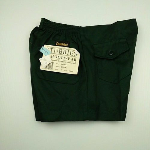 Stubbie Shorts Green Vintage Size 12 Boys School Shorts Schoolwear NWT - Picture 4 of 6