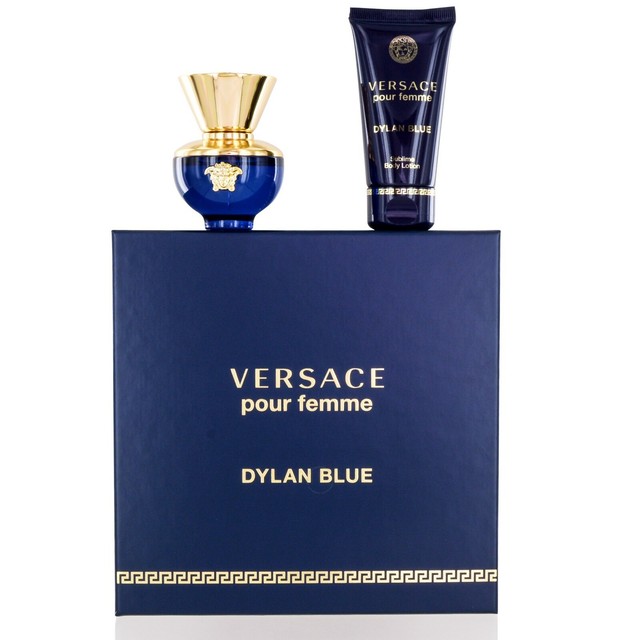 VERSACE DYLAN BLUE WOMEN 2PC GIFT SET 1.0OZ EDP + 1.7OZ BODY LOTION