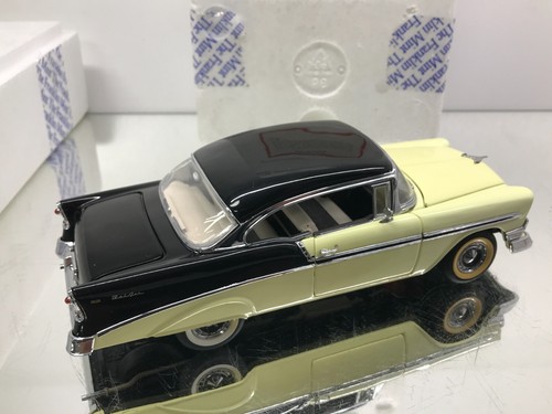 FRANKLIN MINT B11WP94 CHEVY BEL AIR SEDAN 1956 -YELLOW+BLACK 1:24- GOOD IN BOX - Imagen 7 de 19