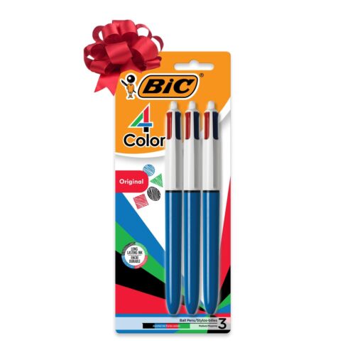 BIC 4-Color Ballpoint Pens Medium Point 1.0mm 4 Colors in 1 Set of Multicolor