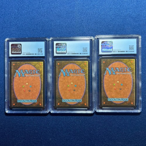 MTG Beta Set all 3 Mountain Versions All CGC 9's All Mint 1993 - Picture 2 of 2