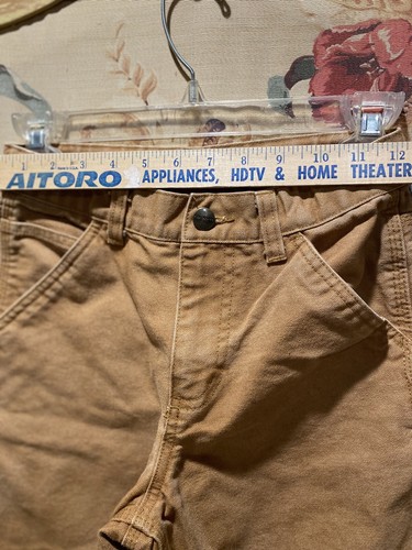 Carhartt Unisex Pants Canvas Cargo Carpenter Utility Cotton Size 10 Kids 24” W - Picture 6 of 8