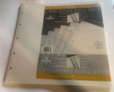 CANSON 5 Ring Post Bound Album Refills 12 x 12 White 15ct NEW
