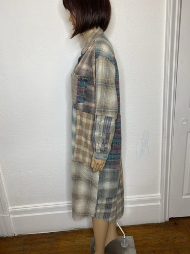 Sundance X Citron Santa Monica Vintage Women’s Flannel Patch Shirtdress Size S - Picture 4 of 12