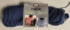 Caron Simply Soft DARK COUNTRY BLUE 9711 No Dye Lot Yarn Partial Skein 4.8 oz
