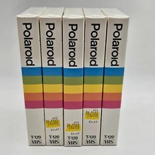 5 Polaroid Supercolor T-120 Blank VHS Tape Video Cassette 6 Hours Factory Sealed
