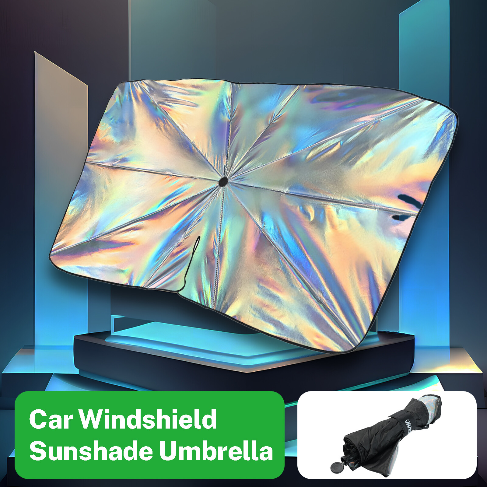 Laser Car Windshield Sun Shade Umbrella Front Window Cover Sunshade Visor