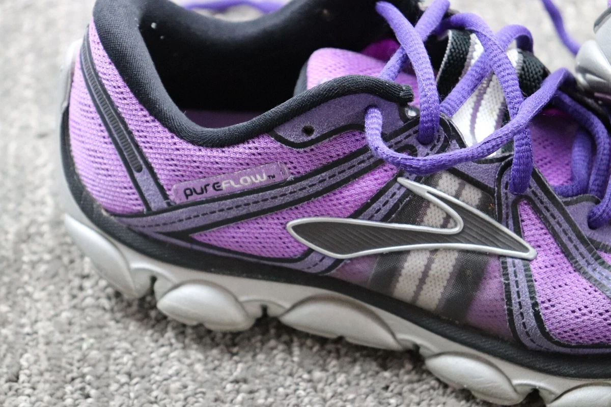 BROOKS PURE FLOW Women s Shoe 6 Purple Running Walking Athletic
