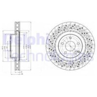 Delphi 2X Bremsscheibe Vorne Ø330 Mm FüR Mercedes-Benz E-Klasse W211 SL R230