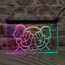 Street Fashion Graffiti Style Led Neon Light Sign Featuring Colorful Flowing