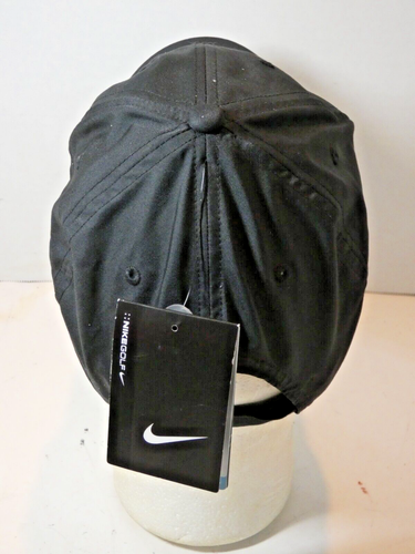 New NIKE GOLF Dri-Fit Swoosh Ball Cap UniSex Dark Blue Poly Hook & Loop NWT - Picture 4 of 7