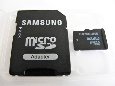 2GB Micro SD Card GB MicroSD Card Adapter SAMSUNG Neu